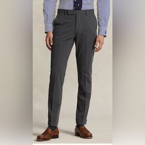 Ralph‎ Lauren Charcoal Flat Front Pants       Size 34W X 30L